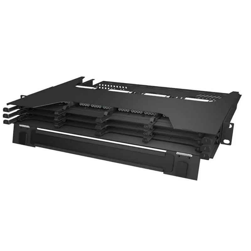 1U 144 Ports High Density MPO/MTP to LC Fiber Patch Panel With 8/12 Fiber Cassettes