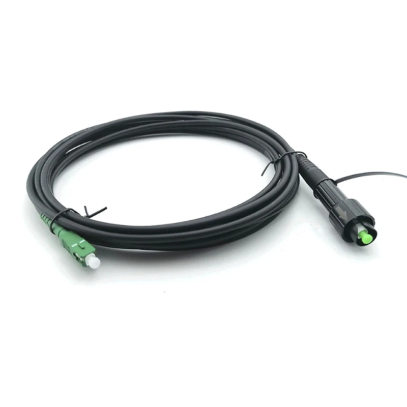 FTTH Outdoor Huawei Mini SC Pre-terminated Fiber Drop Cable 5.0mm G657A1 LSZH