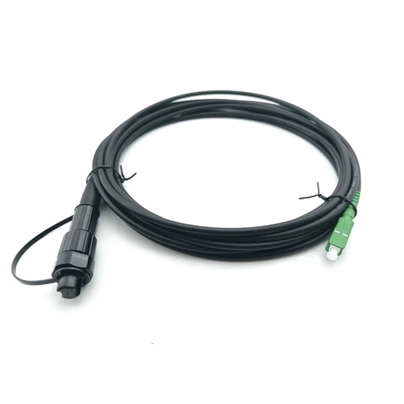 FTTH Outdoor Huawei Mini SC Pre-terminated Fiber Drop Cable 5.0mm G657A1 LSZH