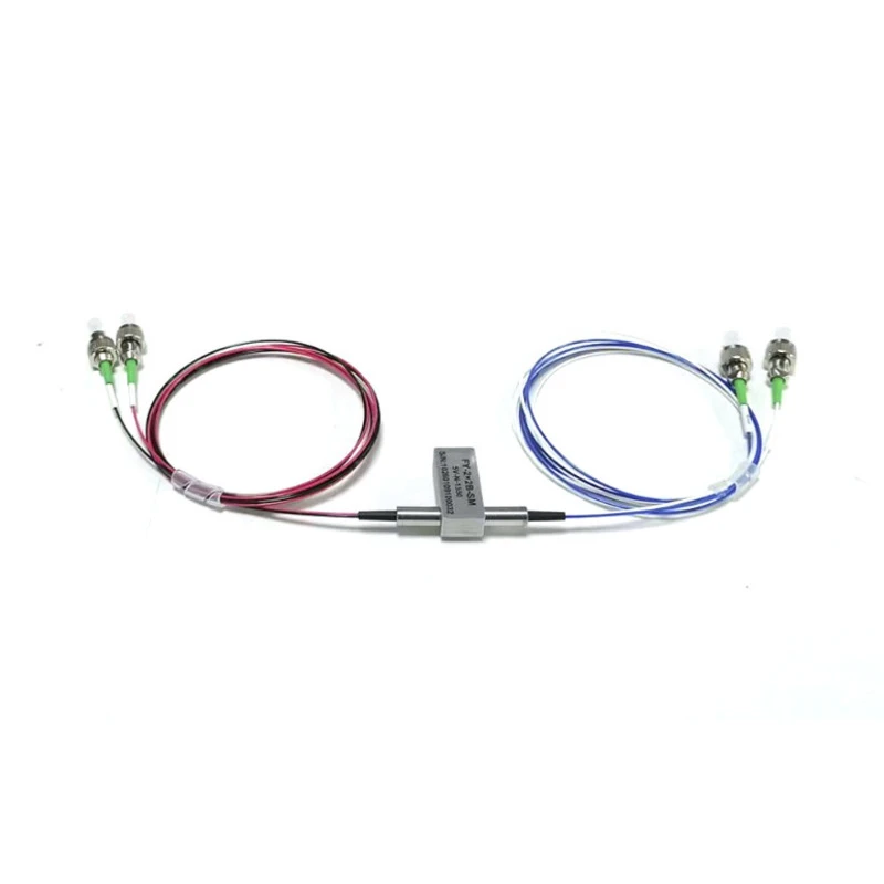 1310/1550nm Single Mode 2x2B Bypass Mechanical Optical Switch 5V No-Latching FC/APC