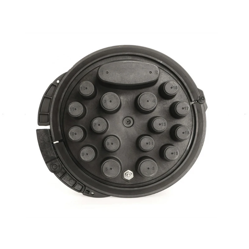 IP68 dome fiber optic splice closure with 1 over+16 round ports heat shrink sealing 144/360/720F