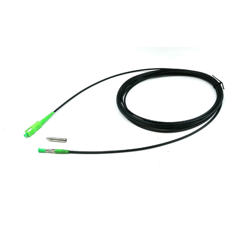 MTC SC/APC Pre-connectorized Bullet Pushable FTTH Drop Cable Through Wall/conduit
