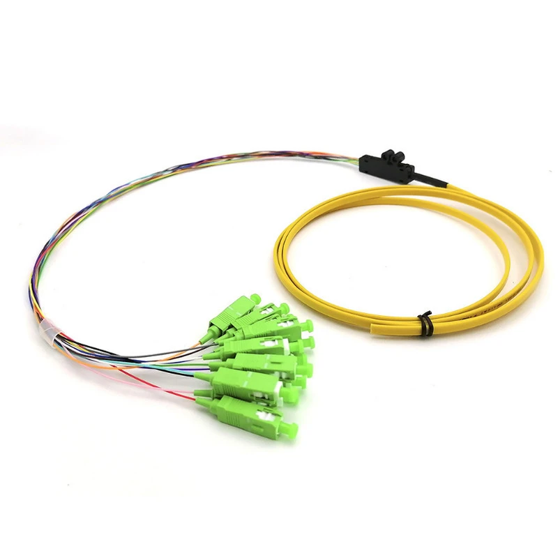 Single Mode G657A2 SC/APC 4/6/8/12 Core Ribbon Fiber Pigtails Fan-Out 0.5M