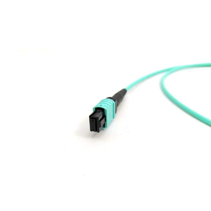 8 Fiber OM3 MPO Female to LC/UPC Breakout Cable Type B 1m