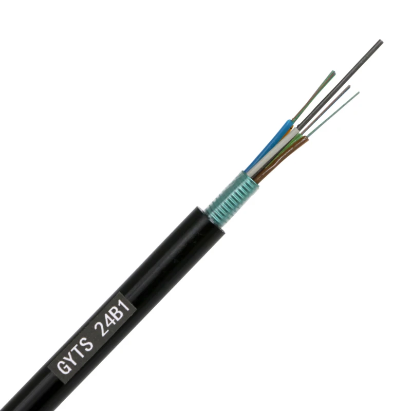 24 Core Stranded Loose Tube Outdoor Steel Armoured GYTS Fiber Optic Cable