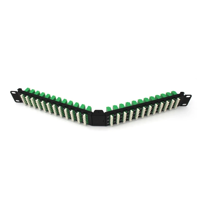 1U 192 Port Ultra HD Angled LC To LC Fiber Patch Panel With Foldable Cable Management