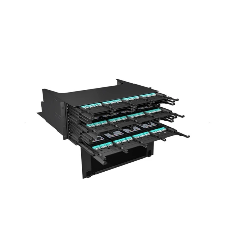 4U 576 Ports HD Fiber Patch Panel MPO To LC Cassettes