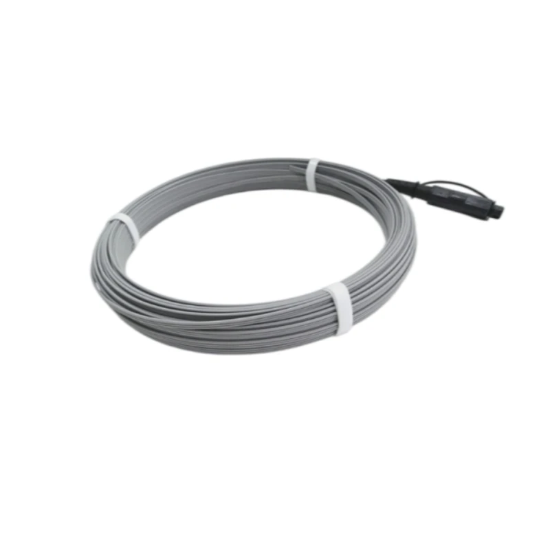 Optitap SC/APC Pre-connectorized FTTH Flat Fiber Drop Cable G657A2 LSZH Grey 50m
