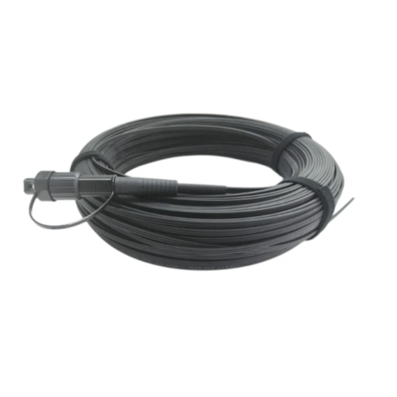 Mini SC Pre-Connectorized Flat Fiber Drop Cable Pigtail G657A1 LSZH