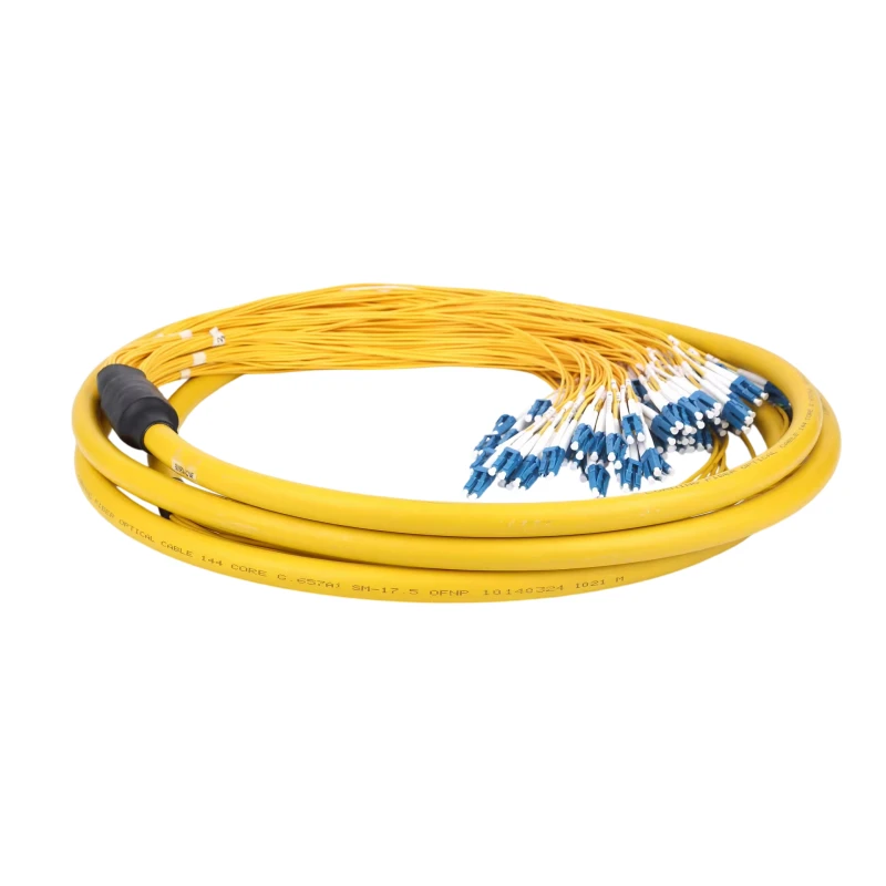 144 Fiber MPO to LC/UPC Breakout Cable, Single Mode, Type B, High Density Cabling