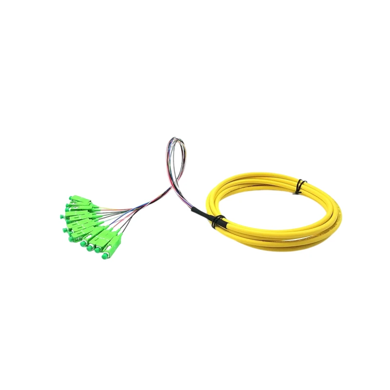 12 Color-Coded SC/APC Fanout Fibre Optic Pigtails Single Mode G657A2 1.5m