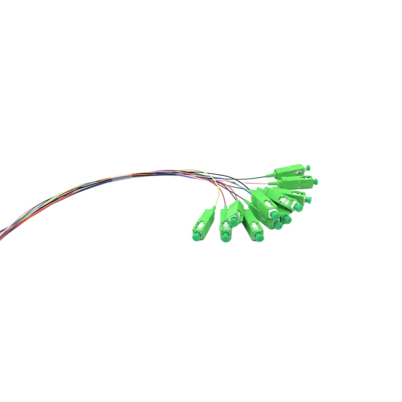 12 Color-Coded SC/APC Fanout Fibre Optic Pigtails Single Mode G657A2 1.5m