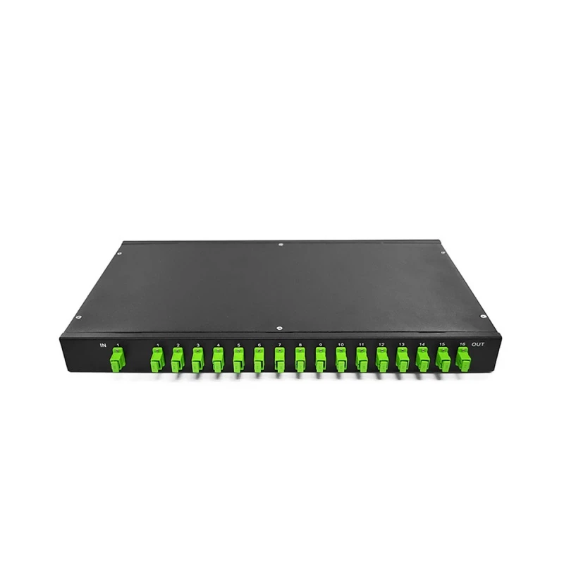1x16 Rack Mount PLC Splitter SC/APC 1U 19 Inch Metal Box