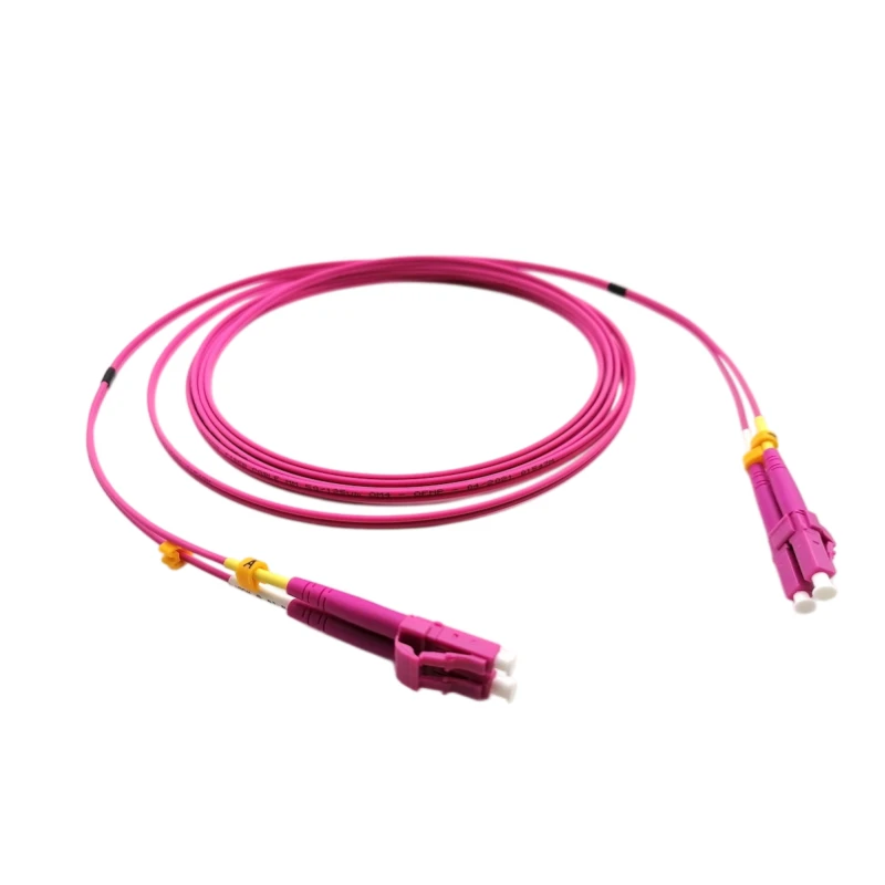 OM4 LC/PC-LC/PC 2.0mm Duplex Fiber Patch Cable 3M