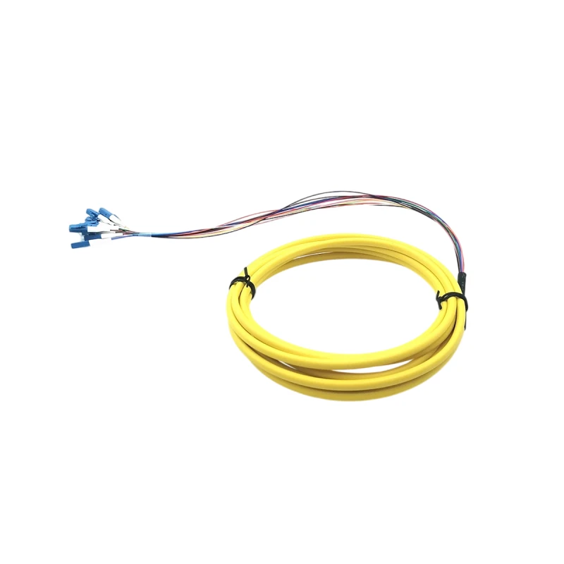 12 Strands LC/UPC 0.9mm Color Coded Optical Fiber Pigtails G657A2 1m