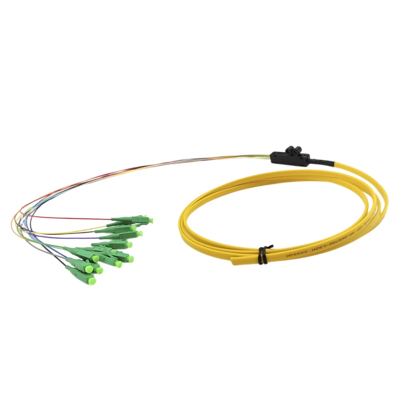 12 Core LC/APC Ribbon Fanout Fiber Pigtails Single Mode G657A2 LSZH 1.5m