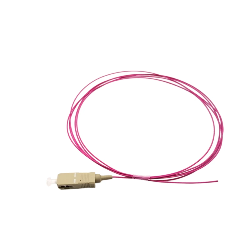 OM4 SC/UPC Simplex Fiber Pigtail Tight Buffer 0.9mm 1M