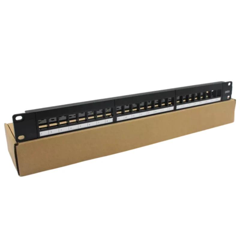 1U 19" 24 Port CAT6 FTP/UTP RJ45 Network Patch Panel