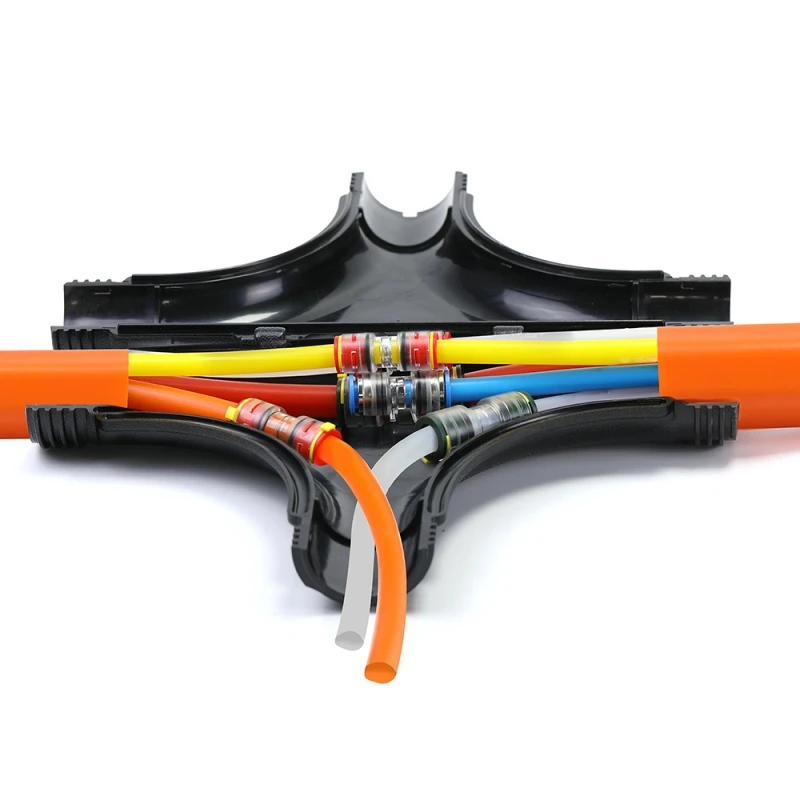 HDPE Microduct Bundles T-Closure for Blown Fiber Installation