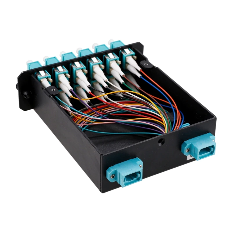 HD MTP-24 to 12 x LC Duplex Fiber Optic Cassette OM3 Type A