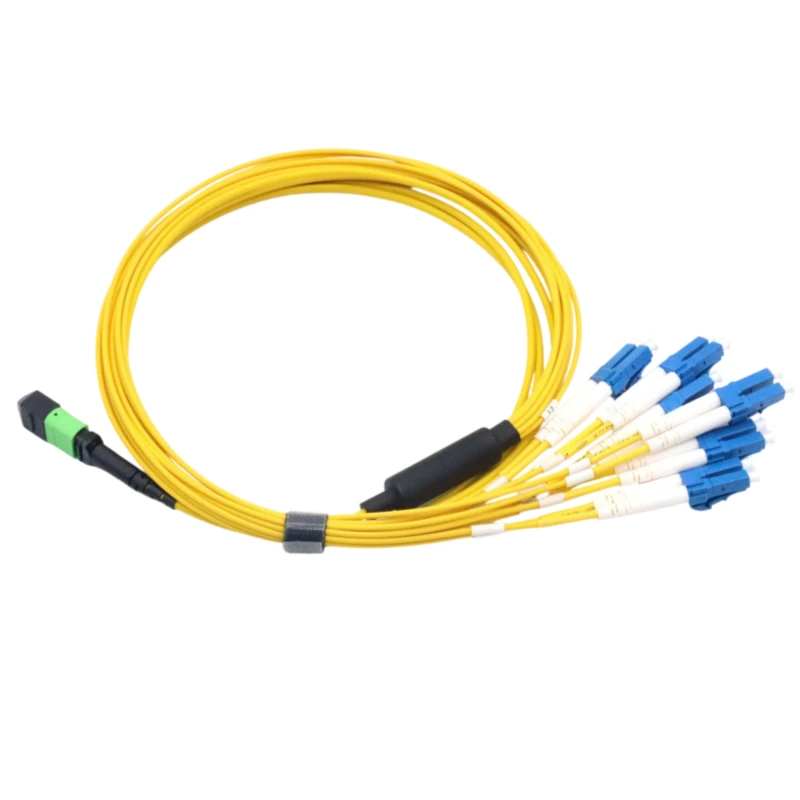 SM-12 Fiber MPO/MTP-6xLC/UPC Breakout Patch Cable Female Type B 3M