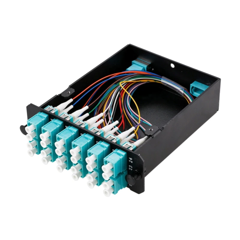 HD MTP-24 to 12 x LC Duplex Fiber Optic Cassette OM3 Type A