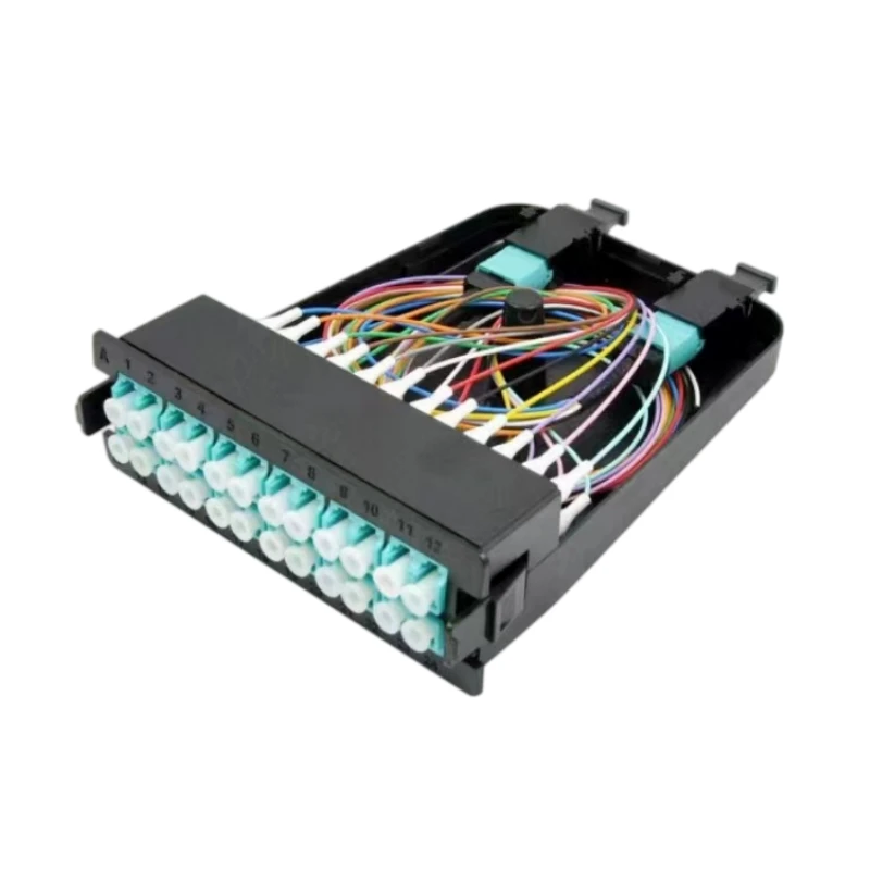 24 Ports OM3 MPO/MTP-12 x LC/UPC Duplex Fiber Cassettes