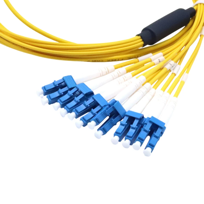 SM-12 Fiber MPO/MTP-6xLC/UPC Breakout Patch Cable Female Type B 3M