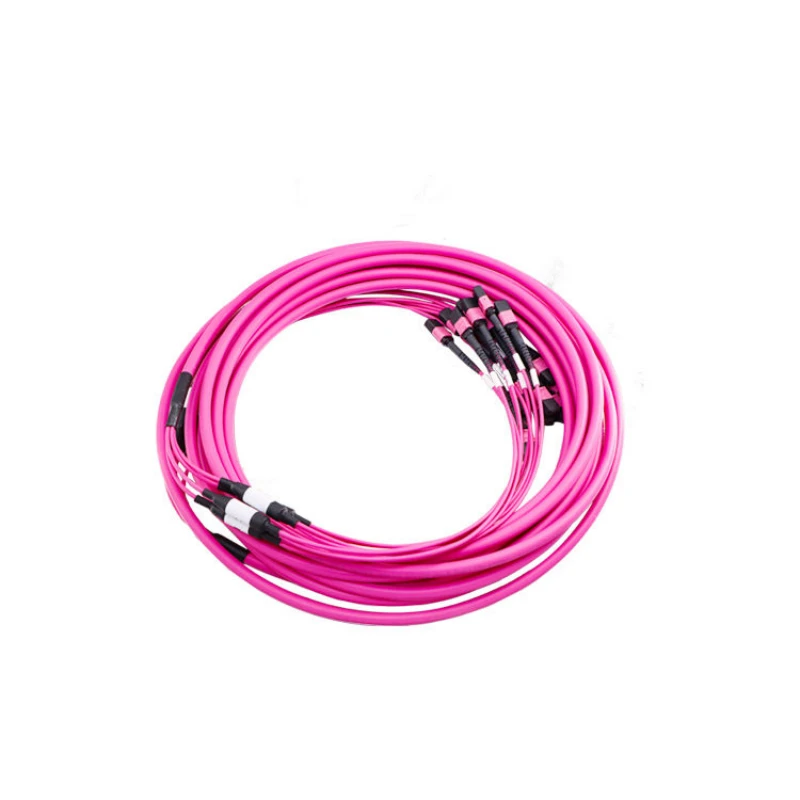96 Fibers MPO-12 UPC to MPO-12 UPC Trunk Cable Female Type B Multimode OM4 Plenum (OFNP) 20M