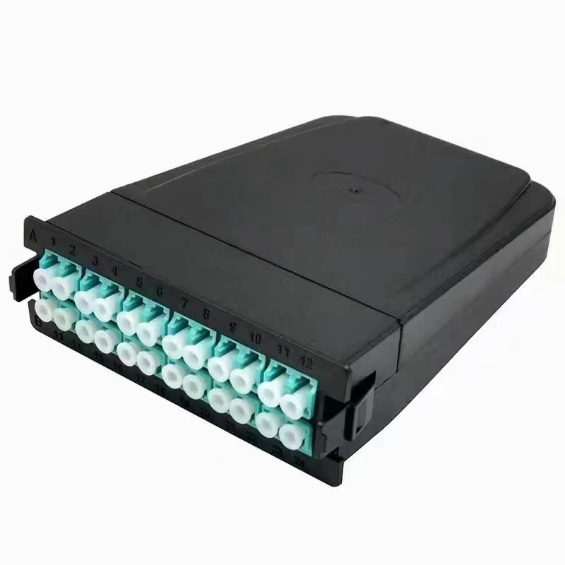 24 Ports OM3 MPO/MTP-12 x LC/UPC Duplex Fiber Cassettes