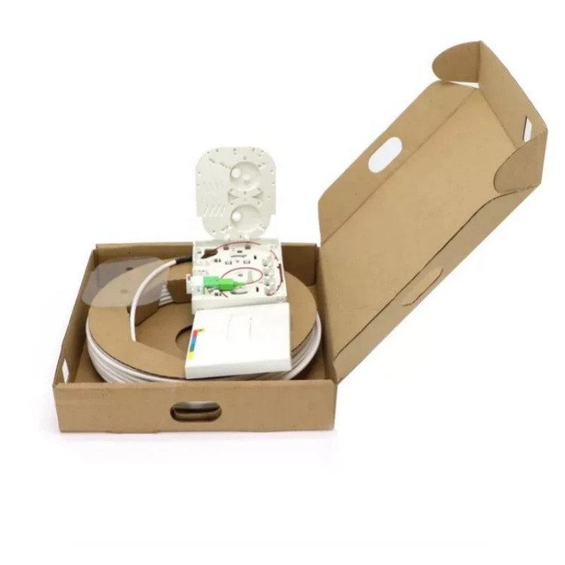 Pre-Terminated Fiber Wall Outlet Kit 1FO Drop Cable G657A2 SC/APC