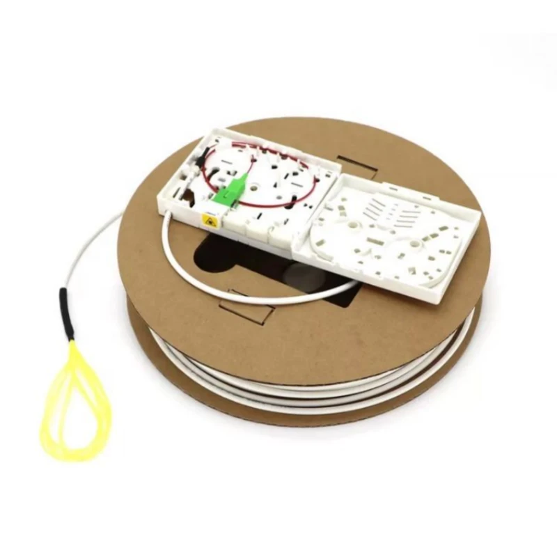 Pre-Terminated Fiber Wall Outlet Kit 1FO Drop Cable G657A2 SC/APC