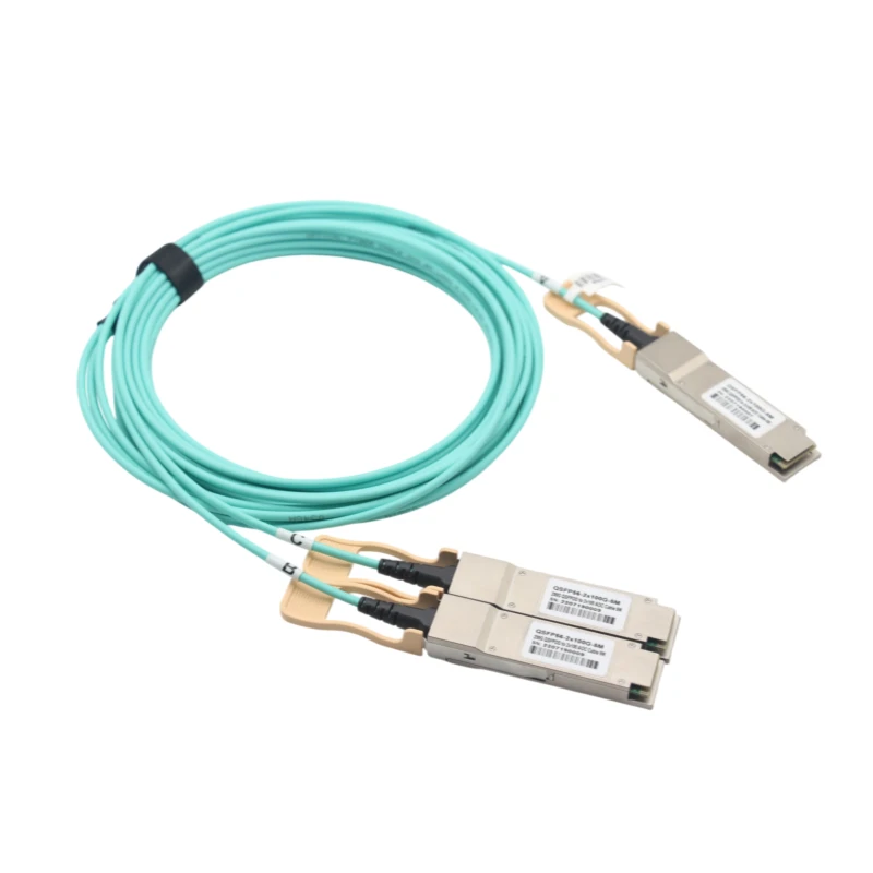 200G QSFP56 to 2 x 100G QSFP56 Active Optical Breakout OM3 Cable