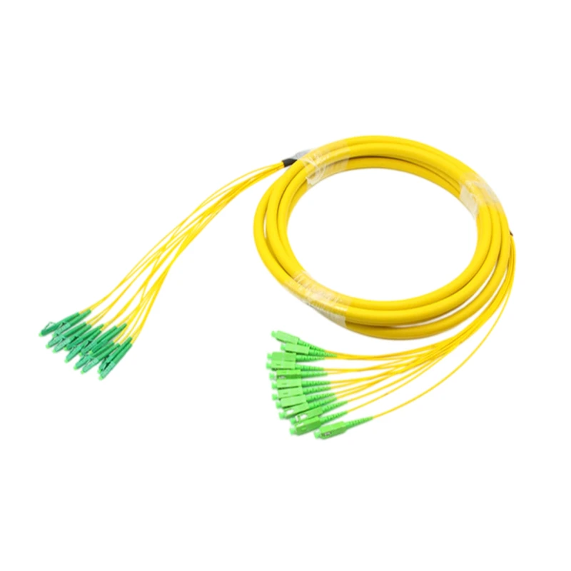 12 Core SC/APC-LC/APC Pre terminated Multifiber Breakout Cable 15M