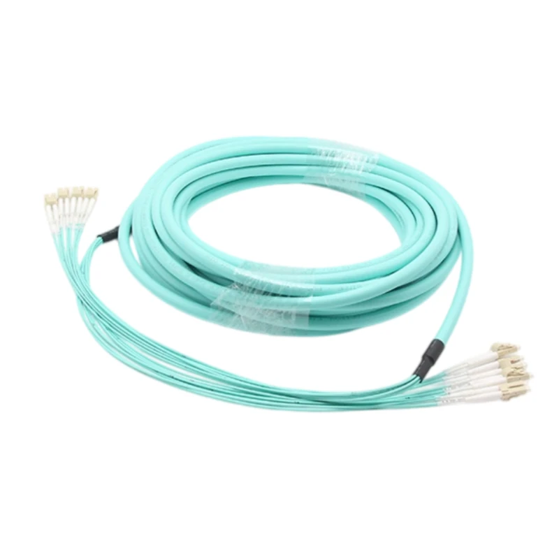 8 Core Pre terminated Fibre Optic Cable Multimode OM3 LC/UPC-LC/UPC 50M