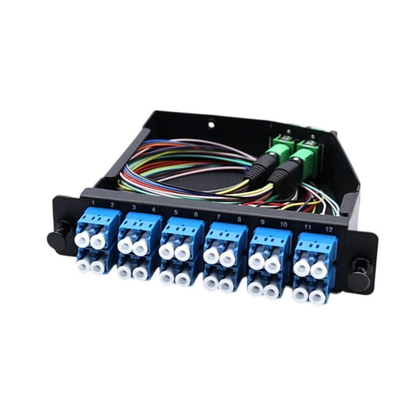 MPO/MTP-24 (Male) to 12 x LC Duplex Fiber Cassette Type A