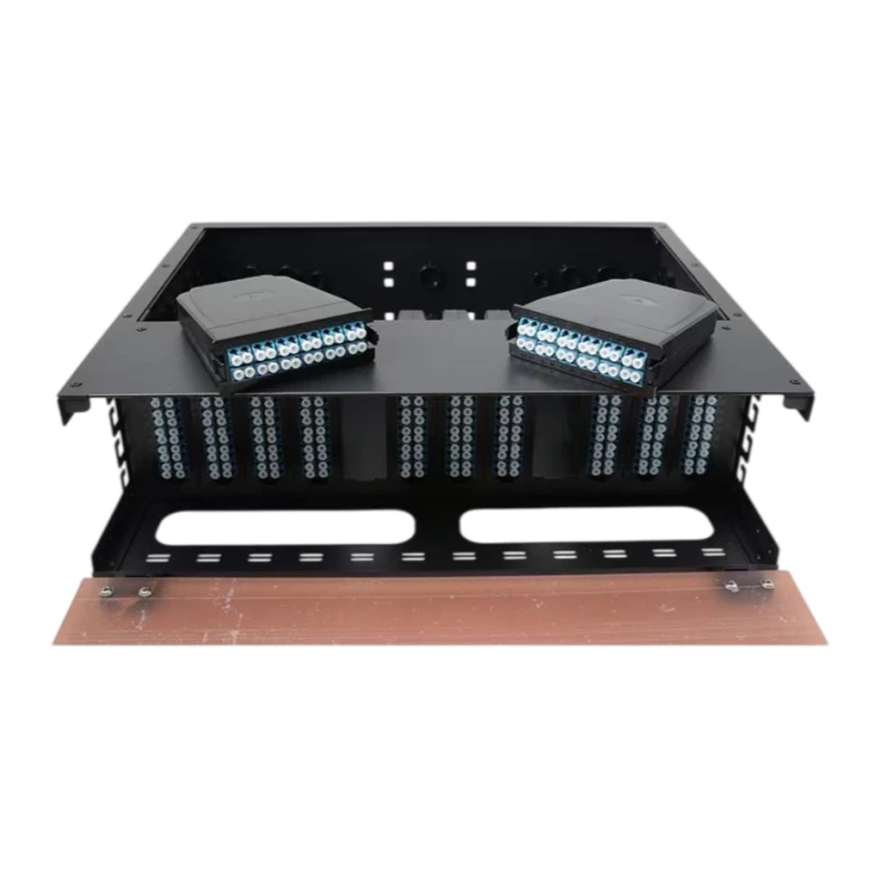 3U 288 Ports MPO/MTP Patch Panel with 12x 24 Fiber Cassettes OM3 Duplex LC