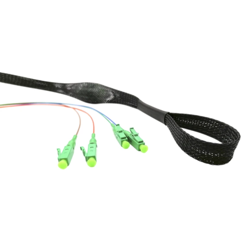 FTTH 4 Core Pre terminated Drop Cable G657A2 LSZH LC/APC-LC/APC 10M