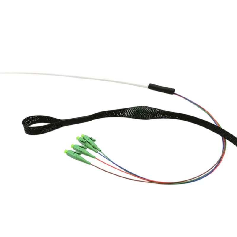 FTTH 4 Core Pre terminated Drop Cable G657A2 LSZH LC/APC-LC/APC 10M