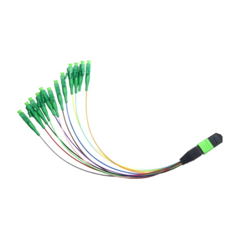 12 Fiber SM MPO-LC/APC Breakout Cable 0.9mm