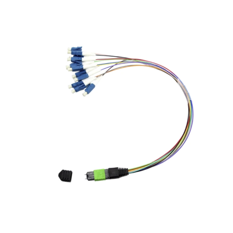 SM 12F MPO/Male-LC/UPC-0.9mm Fan-out Patch Cord 0.35M