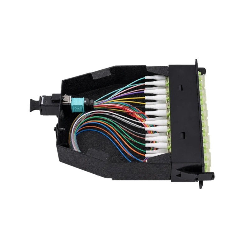 Pre-terminated OM5 24 Fiber MPO/MTP Cassette Module 12x LC Duplex