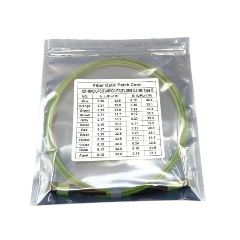MTP-12 UPC (Female) to MTP-12 UPC (Female), 12 Fibers, Multimode (OM5), 1m (3ft) MTP Jumper