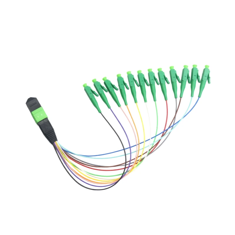 12 Fiber SM MPO-LC/APC Breakout Cable 0.9mm