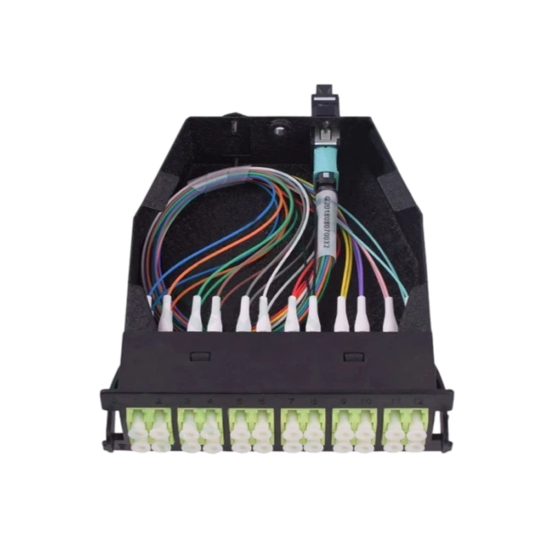 Pre-terminated OM5 24 Fiber MPO/MTP Cassette Module 12x LC Duplex