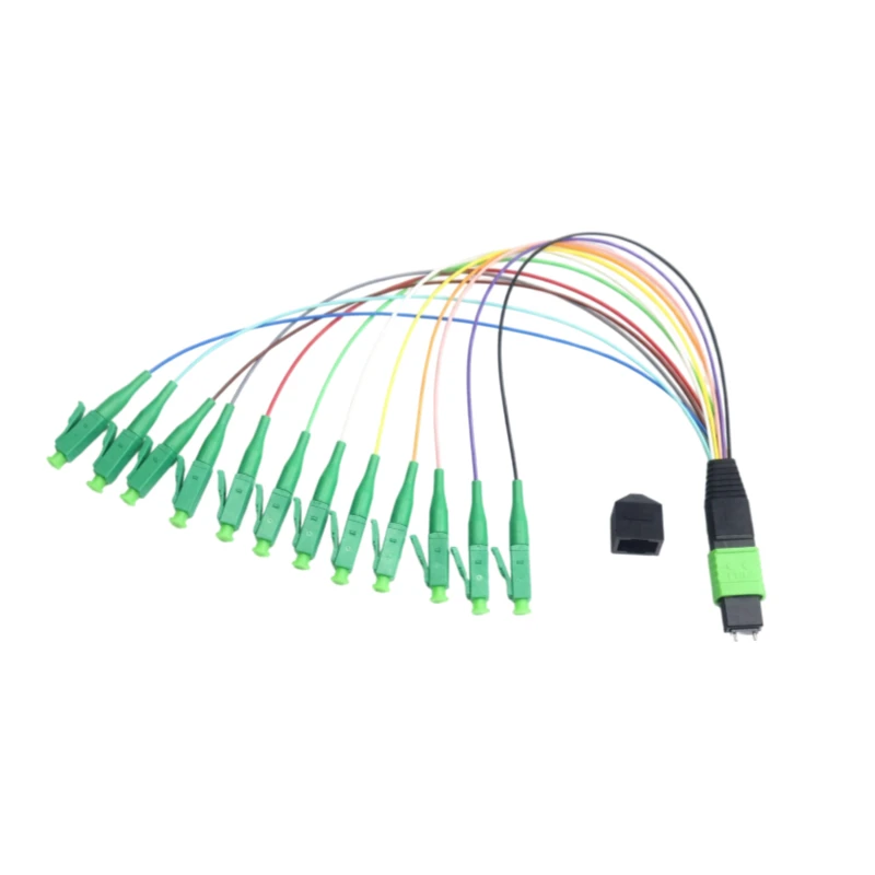 12 Fiber SM MPO-LC/APC Breakout Cable 0.9mm