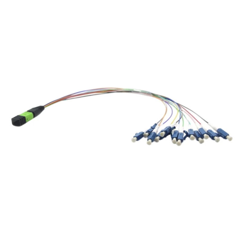 SM 12F MPO/Male-LC/UPC-0.9mm Fan-out Patch Cord 0.35M