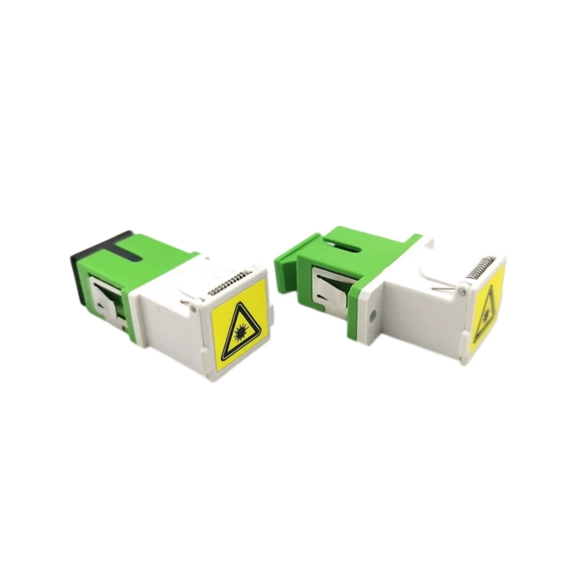 Single Mode Simplex SC/APC Shutter Fiber Optic Adapter