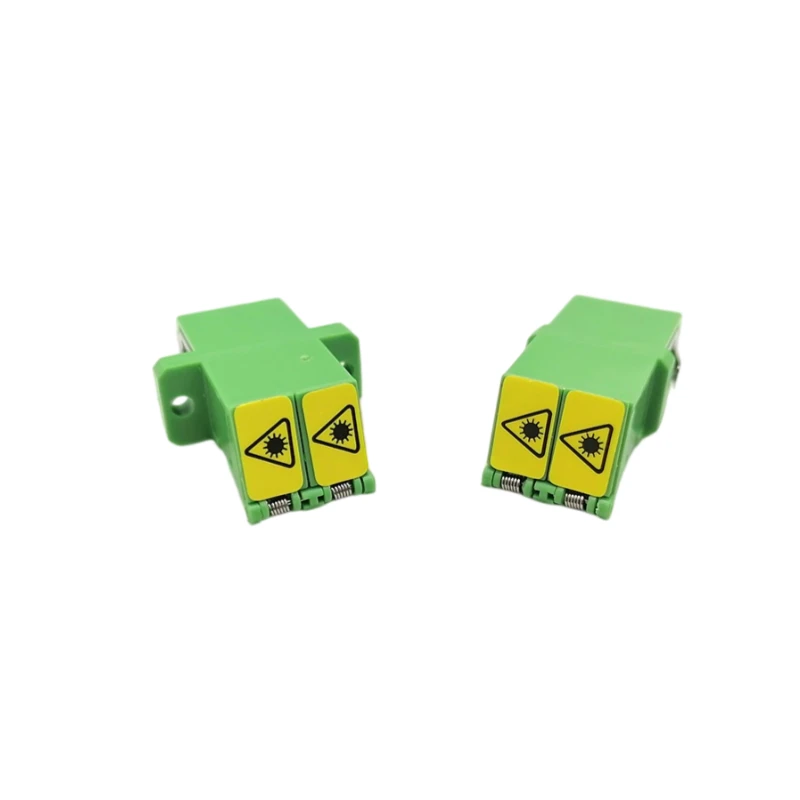 Single Mode Duplex LC/APC Shutter Fiber Optic Adapter