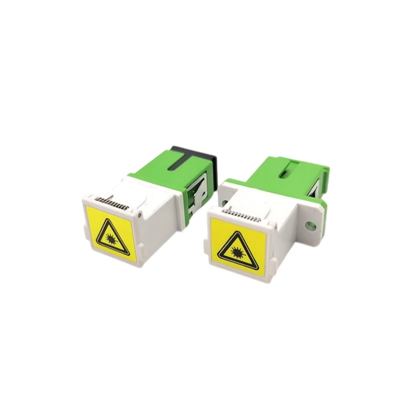 Single Mode Simplex SC/APC Shutter Fiber Optic Adapter